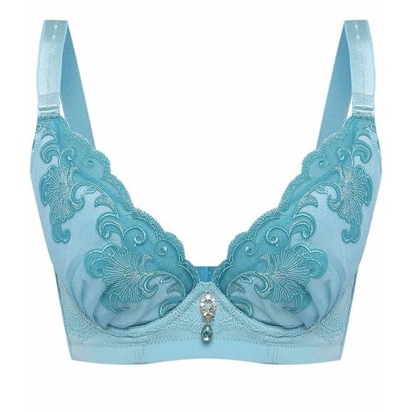 NWT Womens Fineying Lace Full Coverage Lace Embellished Bra - Sz 36C - Picture 2 of 3